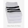 imageCOTTON DAY 3 Pack Kids Girls Unisex Soft Knee High School Uniform Dress Socks Seamless Toe Black White Navy Blue BurgundyWhite Socks Black Striped Top
