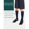 imageCOTTON DAY 3 Pack Kids Girls Unisex Soft Knee High School Uniform Dress Socks Seamless Toe Black White Navy Blue BurgundyWide Ribbed Navy
