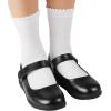 imageCOTTON DAY Girls White Dressy Textured Short Socks Scallop Top Design 5 PackArgyle Texture 5 Pack