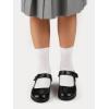 imageCOTTON DAY Girls White Dressy Textured Short Socks Scallop Top Design 5 PackArgyle Texture 5 Pack