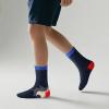 imageCOTTON DAY Kids Boys Crew Dress Socks Bright Colorful Pattern Design Shark Camo Beetle StarShark Snake