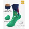 imageCOTTON DAY Kids Boys Crew Dress Socks Bright Colorful Pattern Design Shark Camo Beetle StarShark Snake