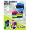 imageCOTTON DAY Kids Boys Crew Dress Socks Bright Colorful Pattern Design Shark Camo Beetle StarShark Snake