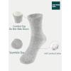 imageCOTTON DAY Unisex Little Kids Youth Boys Girls Soft Cotton Crew Dress Socks Seamless Toe Black White Gray Navy 6 PackPlain Lt Gray