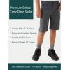 imageCOTTON DAY Unisex Little Kids Youth Boys Girls Soft Cotton Crew Dress Socks Seamless Toe Black White Gray Navy 6 PackPlain Lt Gray