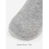 imageCOTTON DAY Unisex Little Kids Youth Boys Girls Soft Cotton Crew Dress Socks Seamless Toe Black White Gray Navy 6 PackPlain Lt Gray