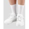 imageCOTTON DAY Unisex Little Kids Youth Boys Girls Soft Cotton Crew Dress Socks Seamless Toe Black White Gray Navy 6 PackPlain White
