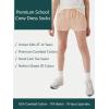 imageCOTTON DAY Unisex School Kids Boys Girls Soft Cotton Black White Gray Navy Khaki Athletic Socks with Retro StripesAll White
