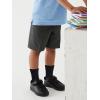 imageCOTTON DAY Unisex School Kids Boys Girls Soft Cotton Black White Gray Navy Khaki Athletic Socks with Retro StripesBlack
