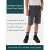 imageCOTTON DAY Unisex School Kids Boys Girls Soft Cotton Black White Gray Navy Khaki Athletic Socks with Retro StripesBlack Gray White Socks