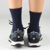 imageCOTTON DAY Unisex School Kids Boys Girls Soft Cotton Black White Gray Navy Khaki Athletic Socks with Retro StripesNavy