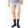 imageCOTTON DAY Unisex School Kids Boys Girls Soft Cotton Black White Gray Navy Khaki Athletic Socks with Retro StripesNavy