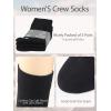 imageCOTTON DAY Womens Soft Combed Cotton Dress Socks Seamless Toe Black White Gray Navy Blue Brown BeigeBlack