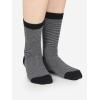 imageCOTTON DAY Womens Soft Combed Cotton Dress Socks Seamless Toe Black White Gray Navy Blue Brown BeigeFine Striped