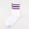 imageCOTTON DAY Womens Soft Combed Cotton Dress Socks Seamless Toe Black White Gray Navy Blue Brown BeigePurple Blue Gray Striped Top