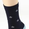 imageCOTTON DAY Womens Soft Combed Cotton Dress Socks Seamless Toe Black White Gray Navy Blue Brown BeigeStars Pattern