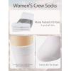 imageCOTTON DAY Womens Soft Combed Cotton Dress Socks Seamless Toe Black White Gray Navy Blue Brown BeigeWhite All Plain
