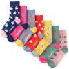 imageCOTTON DAY 7 Days of the Week Gift Box Kids Girls Fashion Short Socks Cute Animal Floral Stars Stripes ampamp Polka Dots DesignSelection 2  Animals Stars 7 Pack