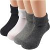 imageCOTTON DAY Baby Infant Toddler Seamless Triple Roll Turn Cuff Slouch Socks Gift BoxBlack White Charcoal