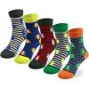 imageCOTTON DAY Kids Boys Crew Dress Socks Bright Colorful Pattern Design Shark Camo Beetle StarBeetles