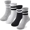 Black Gray White Socks
