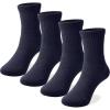 imageCOTTON DAY Unisex School Kids Boys Girls Soft Cotton Black White Gray Navy Khaki Athletic Socks with Retro StripesNavy
