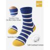 imageCOTTON DAY Kids Boys Crew Dress Socks Bright Colorful Stripes DesignColorful Stripes