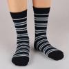 imageCOTTON DAY Kids Boys Crew Dress Socks Bright Colorful Stripes DesignGray Blue Stripes