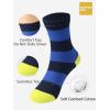 imageCOTTON DAY Kids Boys Crew Dress Socks Bright Colorful Stripes DesignWide Colorful Stripes