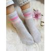 imageCOTTON DAY Kids Girls Pink White Crew Athletic Socks with Retro Stripes HeartsHearts Stripes