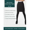imageCOTTON DAY Kids Girls School Dress Cotton Tights Black White Navy Blue BurgundyBlack 2 Pack