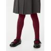imageCOTTON DAY Kids Girls School Dress Cotton Tights Black White Navy Blue BurgundyBurgandy 2 Pack