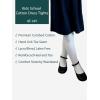 imageCOTTON DAY Kids Girls School Dress Cotton Tights Black White Navy Blue BurgundyWhite 1 Pack