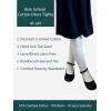 imageCOTTON DAY Kids Girls School Dress Cotton Tights Black White Navy Blue BurgundyWhite 2 Pack