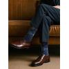 imageCOTTON DAY Mens Premium Soft Combed Cotton Trouser Dress Socks Seamless Toe Black Gray Blue Argyle Striped Shoe Size 812Argyle Design
