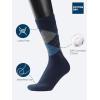 imageCOTTON DAY Mens Premium Soft Combed Cotton Trouser Dress Socks Seamless Toe Black Gray Blue Argyle Striped Shoe Size 812Argyle Design