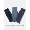 imageCOTTON DAY Mens Premium Soft Combed Cotton Trouser Dress Socks Seamless Toe Black Gray Blue Argyle Striped Shoe Size 812Ribbed Ltdenim dkdenim  Navy Blue
