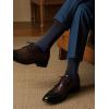 imageCOTTON DAY Mens Premium Soft Combed Cotton Trouser Dress Socks Seamless Toe Black Gray Blue Argyle Striped Shoe Size 812Ribbed Ltdenim dkdenim  Navy Blue