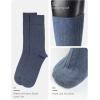imageCOTTON DAY Mens Premium Soft Combed Cotton Trouser Dress Socks Seamless Toe Black Gray Blue Argyle Striped Shoe Size 812Ribbed Ltdenim dkdenim  Navy Blue