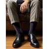 imageCOTTON DAY Mens Premium Soft Combed Cotton Trouser Dress Socks Seamless Toe Black Gray Blue Argyle Striped Shoe Size 812Ribbed Ltgray dkgray  Black