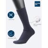 imageCOTTON DAY Mens Premium Soft Combed Cotton Trouser Dress Socks Seamless Toe Black Gray Blue Argyle Striped Shoe Size 812Ribbed Ltgray dkgray  Black