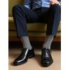 imageCOTTON DAY Mens Premium Soft Combed Cotton Trouser Dress Socks Seamless Toe Black Gray Blue Argyle Striped Shoe Size 812Ribbed Ltgray dkgray  Black