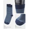 imageCOTTON DAY Mens Premium Soft Combed Cotton Trouser Dress Socks Seamless Toe Black Gray Blue Argyle Striped Shoe Size 812Striped Design