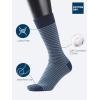 imageCOTTON DAY Mens Premium Soft Combed Cotton Trouser Dress Socks Seamless Toe Black Gray Blue Argyle Striped Shoe Size 812Striped Design