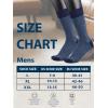imageCOTTON DAY Mens Premium Soft Combed Cotton Trouser Dress Socks Seamless Toe Black Navy Blue StripedStriped Design