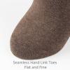 imageCOTTON DAY Womens Soft Combed Cotton Dress Socks Seamless Toe Black Gray Navy Blue Brown 69