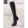 imageCOTTON DAY Womens Soft Combed Cotton Knee High Long Calf Dress Socks Seamless Toe Black White Gray Navy Blue BrownPlain Black