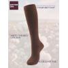 imageCOTTON DAY Womens Soft Combed Cotton Knee High Long Calf Dress Socks Seamless Toe Black White Gray Navy Blue BrownPlain Brown Cocoa