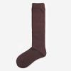 imageCOTTON DAY Womens Soft Combed Cotton Knee High Long Calf Dress Socks Seamless Toe Black White Gray Navy Blue BrownPlain Brown Cocoa