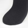 imageCOTTON DAY Womens Soft Combed Cotton Knee High Long Calf Dress Socks Seamless Toe Black White Gray Navy Blue BrownRibbed Black
